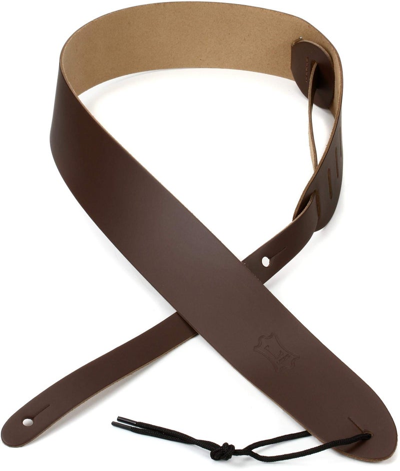 Levy's Leathers M12-BRN 2" chrome-tan leather guitar strap. Adjustable from 36" to 52"; Brown